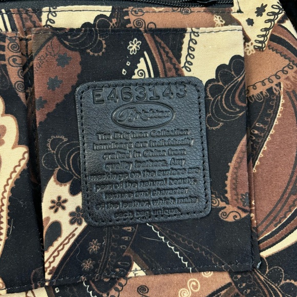 Brighton Croc Embossed Patent Leather Crossbody Handbag Purse - Picture 9 of 11